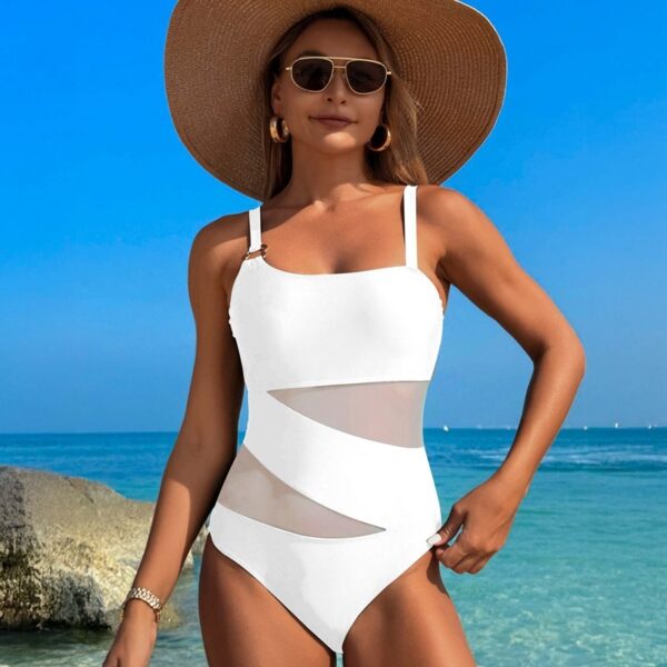 Women's Swimsuit Mesh Nylon One-piece Swimsuit - Image 6