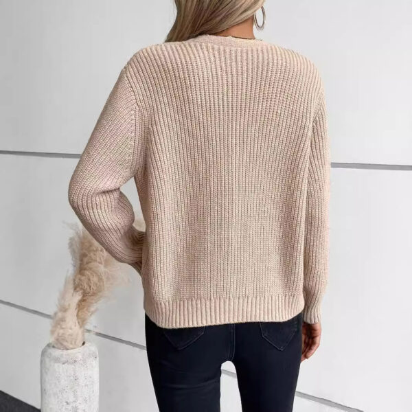 Vintage Single-breasted Sweater Women's Coat - Image 4