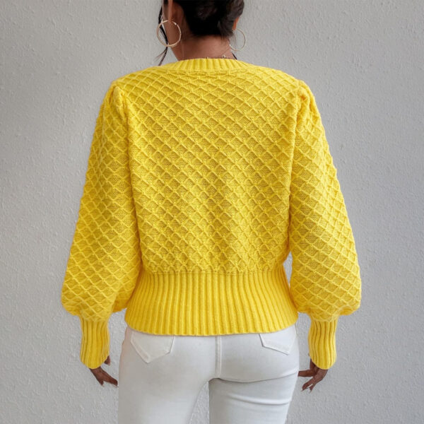Round Neck Pullover Long Sleeve Sweater - Image 4