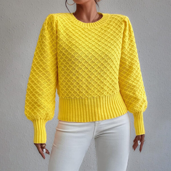 Round Neck Pullover Long Sleeve Sweater - Image 6