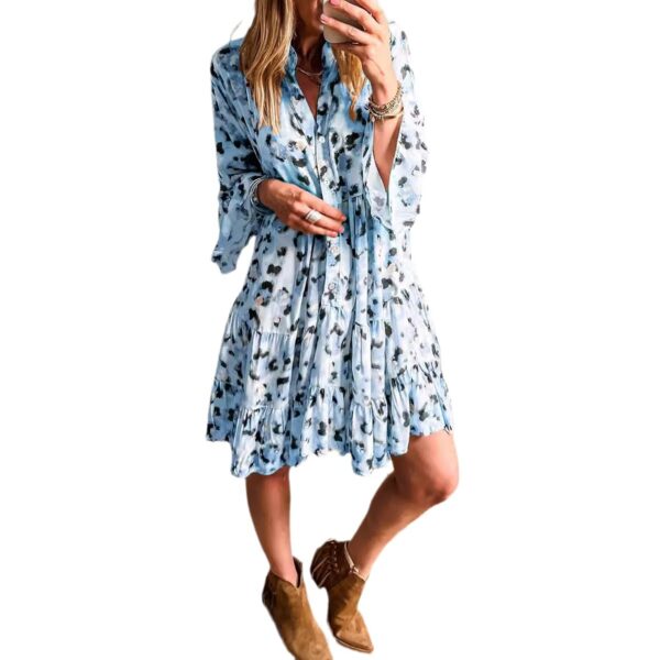 Fashion Loose Cool Button Dress Women - Image 4