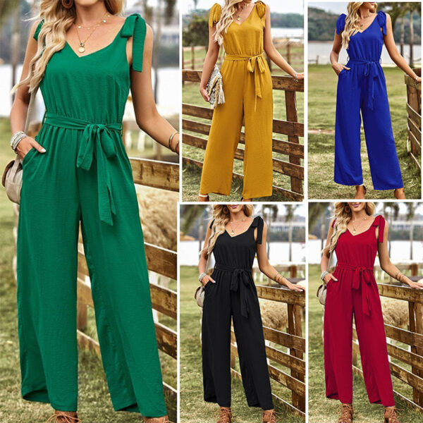 Ladies New Elegant Solid Color Jumpsuit - Image 3