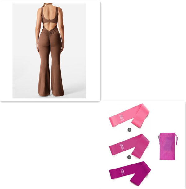 Slim Fit Hip Raise Jumpsuit Sexy Backless Exercise Yoga Clothes - Image 8