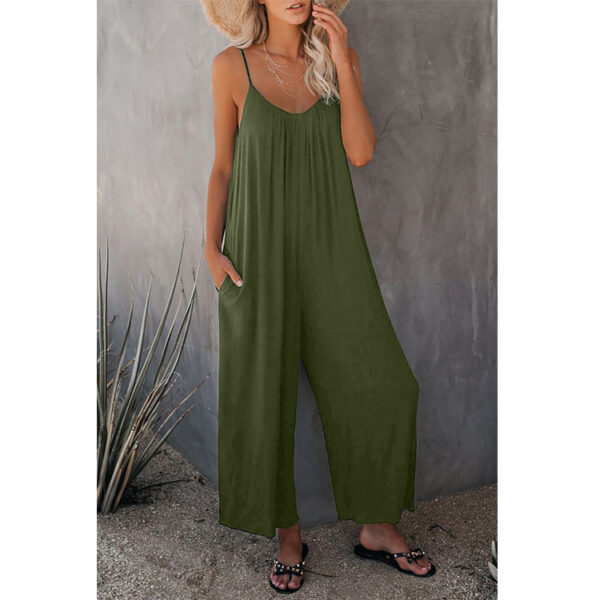 Women's Loose Sleeveless Jumpsuits Romper Jumpsuit With Pockets Long Pant Summer - Image 8