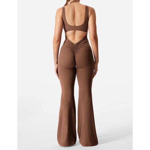Slim Fit Hip Raise Jumpsuit Sexy Backless Exercise Yoga Clothes - Image 9